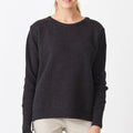 Merino Long Ribbed Knit Crew