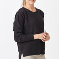 Merino Long Ribbed Knit Crew