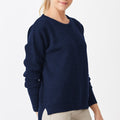 Merino Long Ribbed Knit Crew