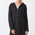 Waffle Knit Hoodie Coat