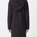 Waffle Knit Hoodie Coat