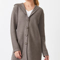 Waffle Knit Hoodie Coat