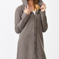 Waffle Knit Hoodie Coat