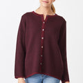 Herringbone Crew Neck Cardigan
