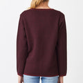 Herringbone Crew Neck Cardigan