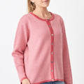 Herringbone Crew Neck Cardigan