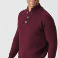 Merino Moss Platted Button Collar