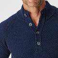 Merino Moss Platted Button Collar