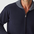 Merino Shawl Zip Cardigan with Pockets
