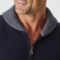 Merino Shawl Zip Cardigan with Pockets