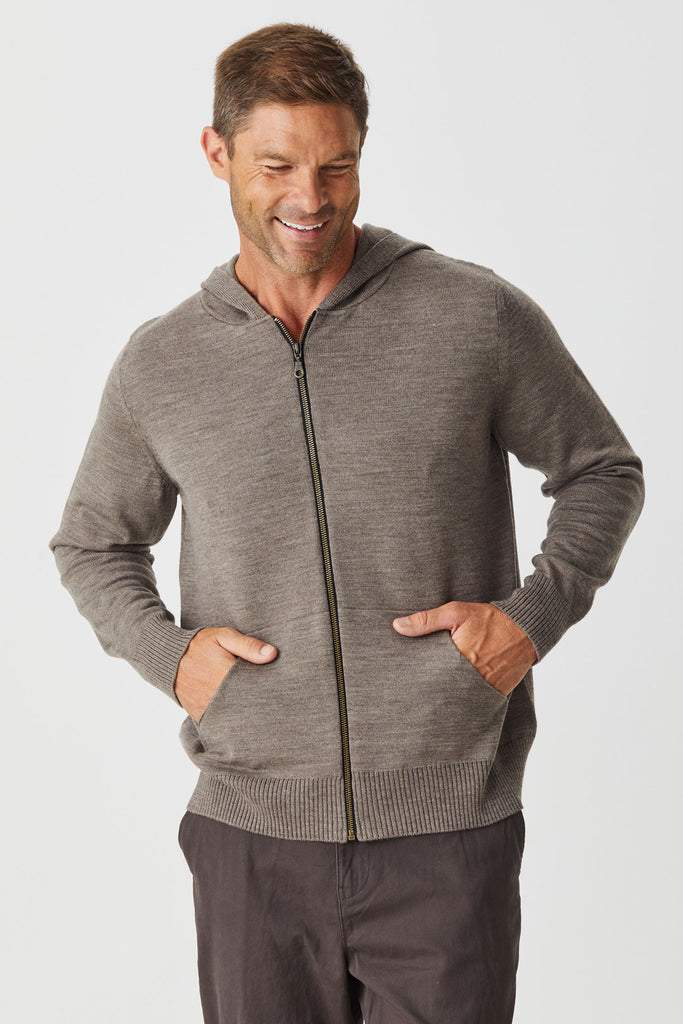 Jacob Zip Hoodie with Pockets | Wool | Aklanda Australia