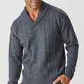 Aaron Cable Shawl Sweater