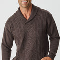 Aaron Cable Shawl Sweater