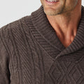 Aaron Cable Shawl Sweater