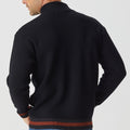 Merino Prince Stripe Zip Cardigan