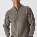 Merino Prince Stripe Zip Cardigan