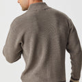 Merino Prince Stripe Zip Cardigan