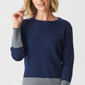 Harriet Herringbone Detail Long V