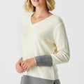 Harriet Herringbone Detail Long V