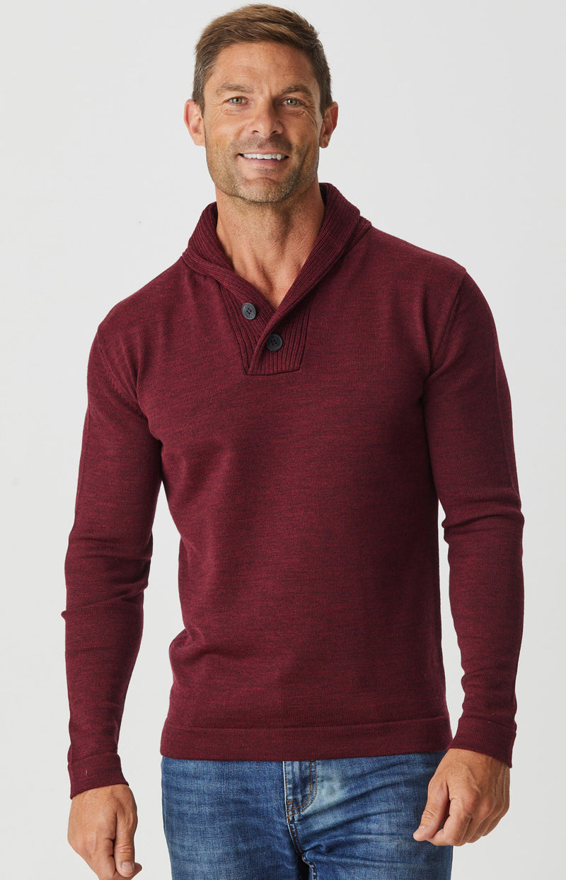 Merino AB shawl collar Sweater | Aklanda Australia