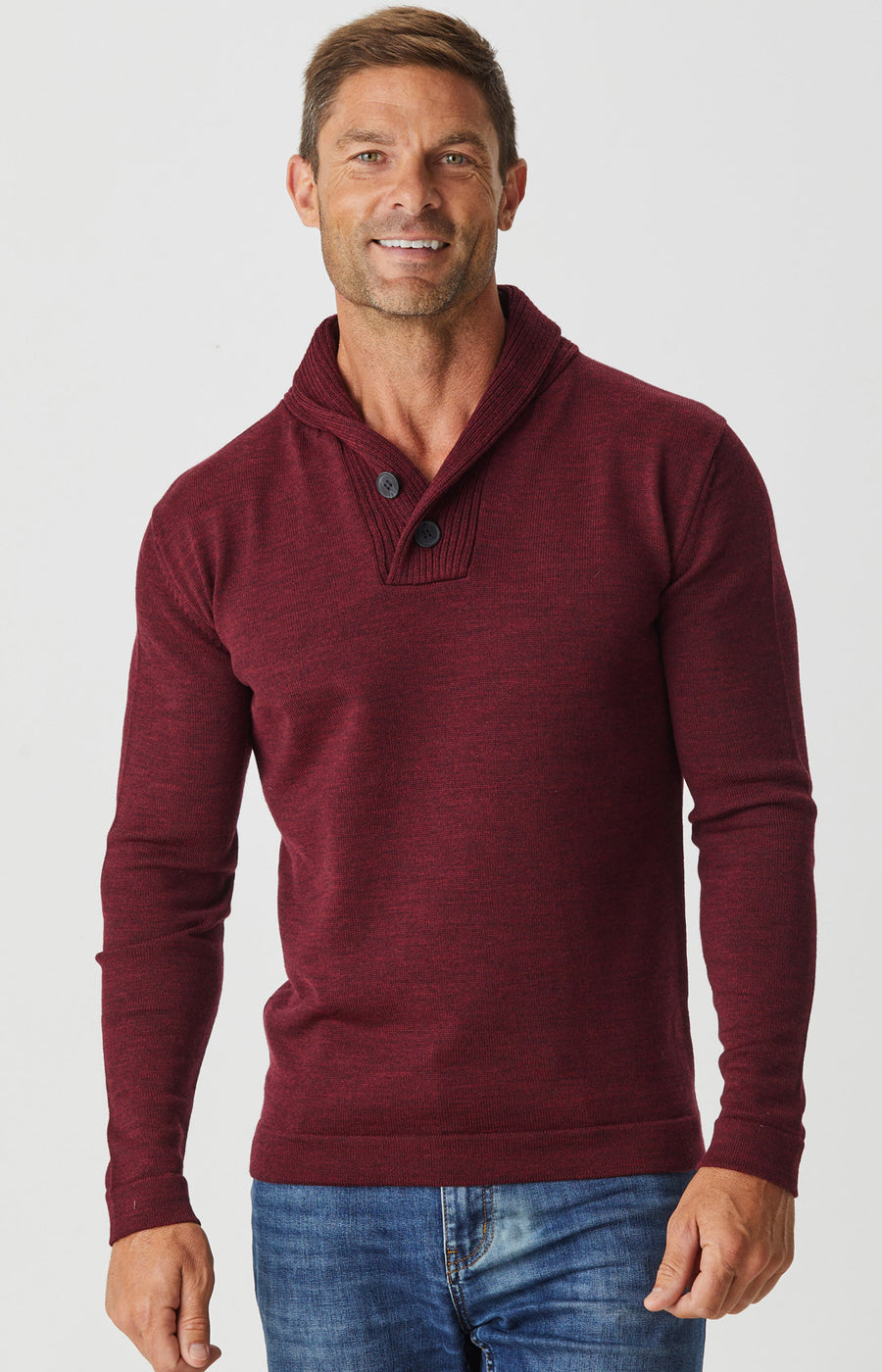 Merino AB shawl collar Sweater