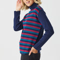 Cindy Stripe Roll Neck Sweater