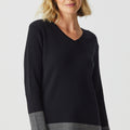Harriet Herringbone Detail Crew