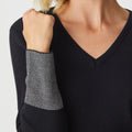 Harriet Herringbone Detail Long V