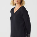Harriet Herringbone Detail Long V