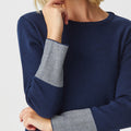 Harriet Herringbone Detail Crew