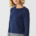 Harriet Herringbone Detail Crew