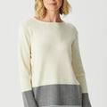 Harriet Herringbone Detail Crew