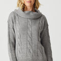 Chunky Cable Cowl Neck Top