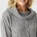 Chunky Cable Cowl Neck Top