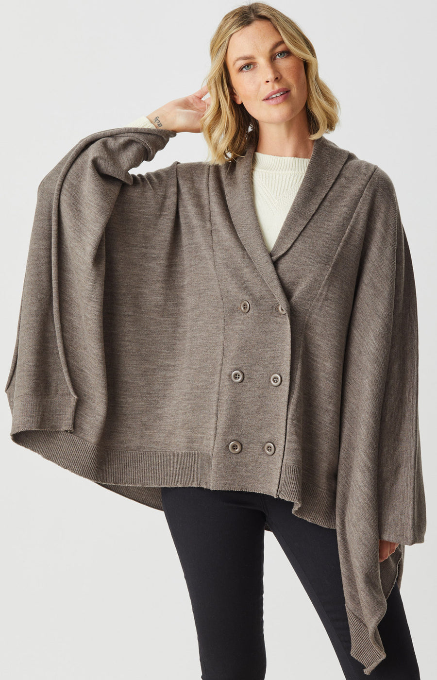 Merino Batwing Top