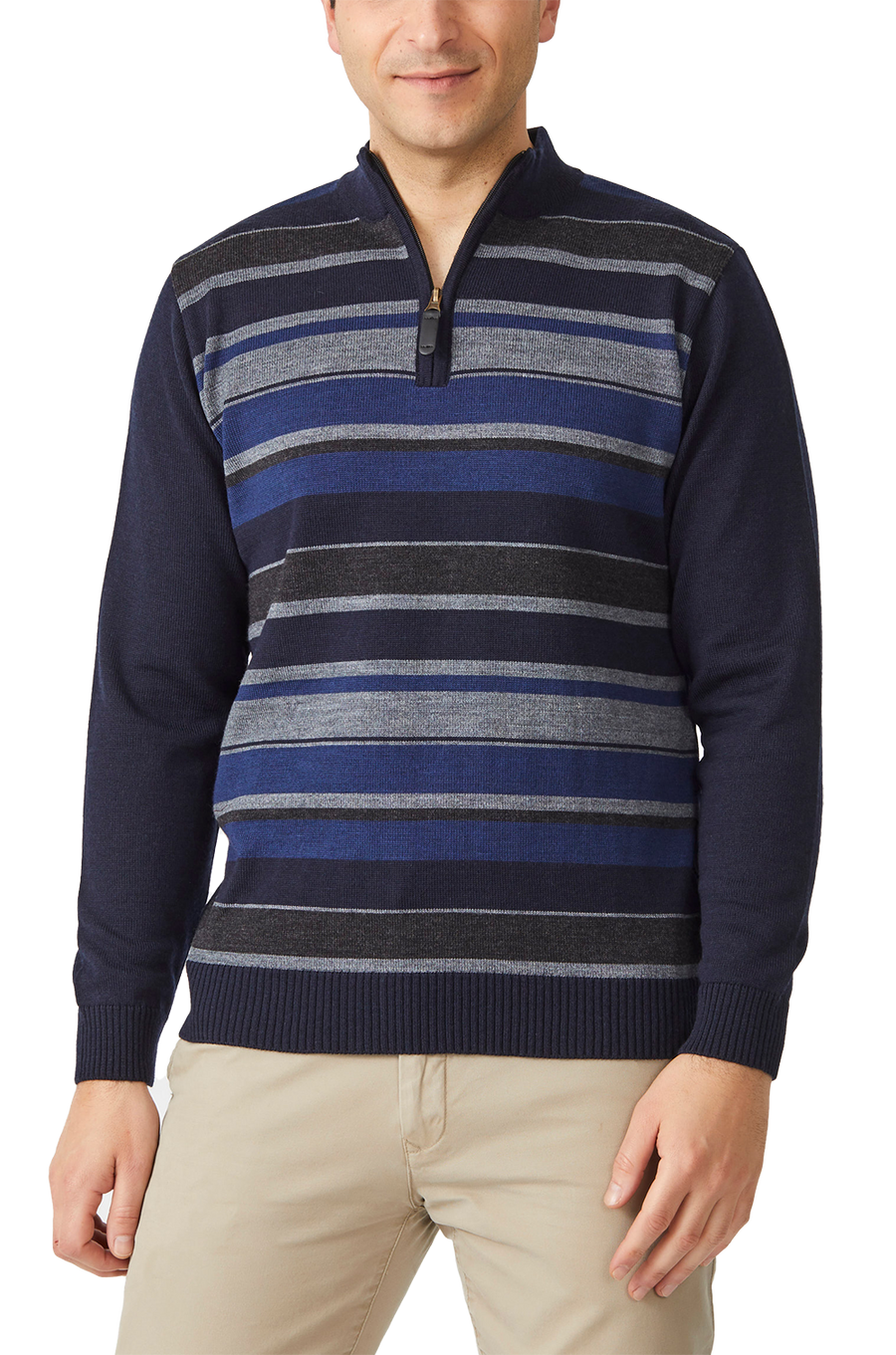 Lonsdale Stripe half zip Sweater - Aklanda Australia