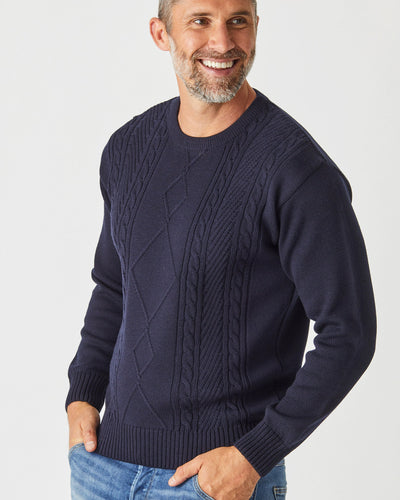 Aaron Cable Crew Sweater