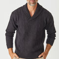 Aaron Cable Shawl Sweater