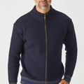 Merino Prince Stripe Zip Cardigan
