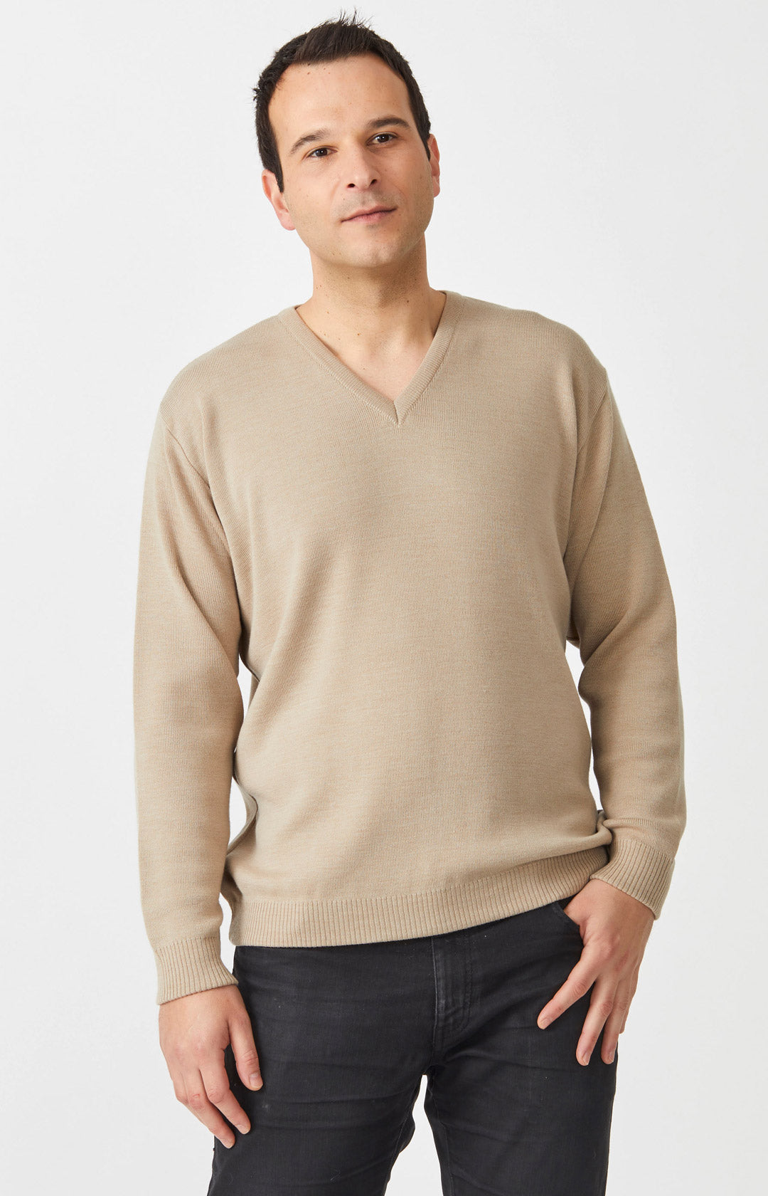 Merino V Neck Sweater | Knitwear Designs | Aklanda Australia