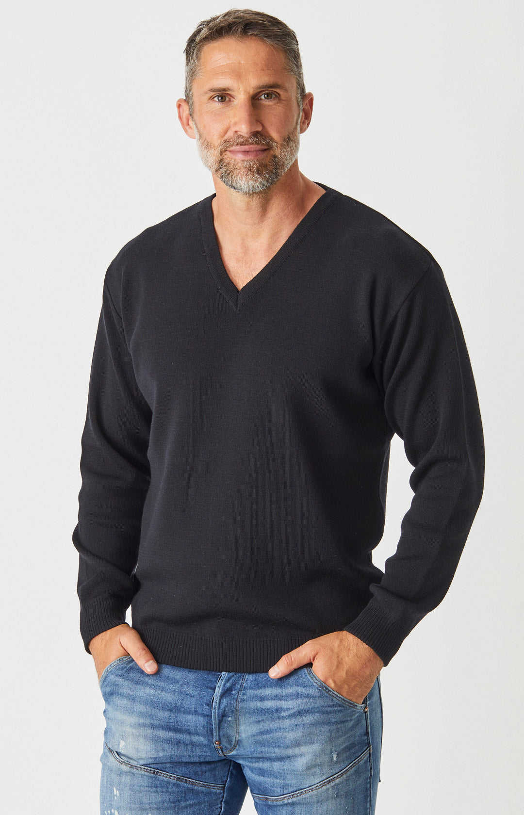 ニット/セーター argue DANDECALMA WOOL V-NECK KNIT Signature Cashmere Wide Sleeve V-Neck Sweater – NAADAM