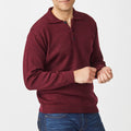 Merino Button Polo Sweater