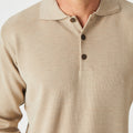 Merino Button Polo Sweater