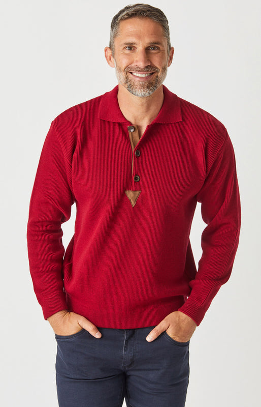 Merino Rib Knit Polo