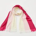 Block Stripe Scarf with Frills