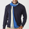 Block Stripe Scarf with Frills