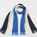 Block Stripe Scarf with Frills
