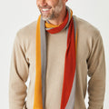 Block Stripe Scarf with Frills