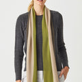 Block Stripe Scarf with Frills