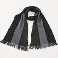 Block Stripe Scarf with Frills